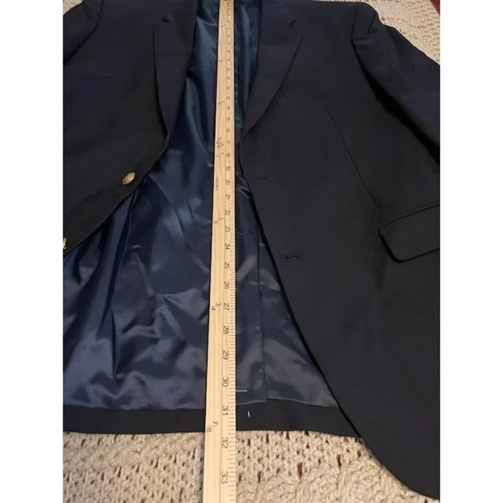 Jos A. Bank Executive Blazer Traditional Fit Men's‎ 42L Black 100% Wool